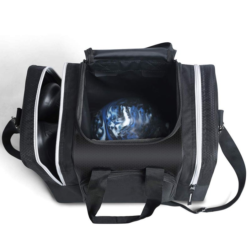 Mangrove Bowling Ball Bag for Single Ball, 2025 Bowling Bag with Plastic Ball Holder, Bowling Tote Fits Bowling Shoes Up to Mens Size 14 and Accessories (Black) - Image 3